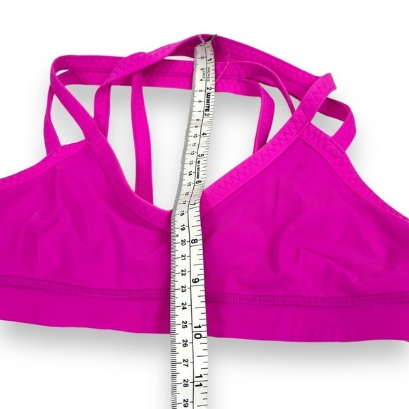 lululemon bra womens 4 hot pink gray strapy yoga sports bra - Picture 10 of 13